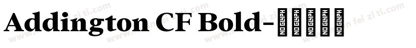 Addington CF Bold字体转换